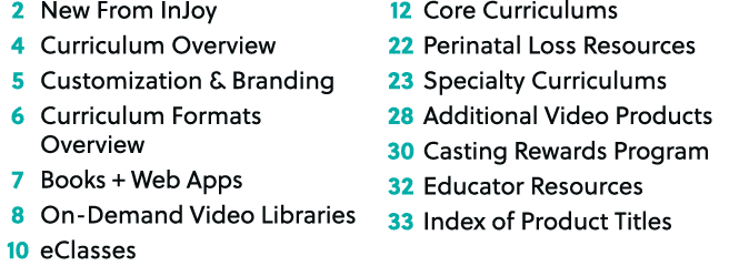  2 New From InJoy 4 Curriculum Overview 5 Customization & Branding 6 Curriculum Formats Overview 7 Books + Web Apps 8...