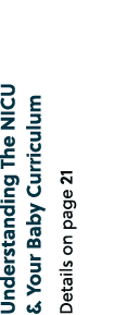 Understanding The NICU & Your Baby Curriculum Details on page 21