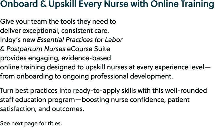 Onboard & Upskill Every Nurse with Online Training Give your team the tools they need to deliver exceptional, consist...