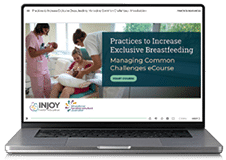 A laptop screen displays a page about breastfeeding. AI generated content