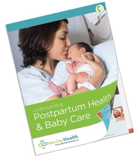 Understanding Postpartum Health & Baby Care book cover showing that it can be customized with a brand's colors and logo