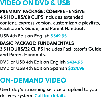 VIDEO ON DVD & USB PREMIUM PACKAGE: COMPREHENSIVE 4.5 HOURS/68 CLIPS Includes extended content, express version, cust...